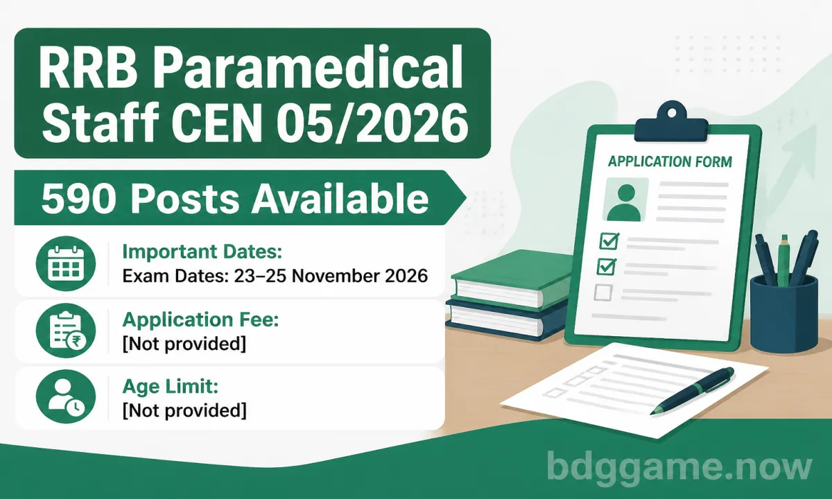 RRB Paramedical Staff CEN 05/2026